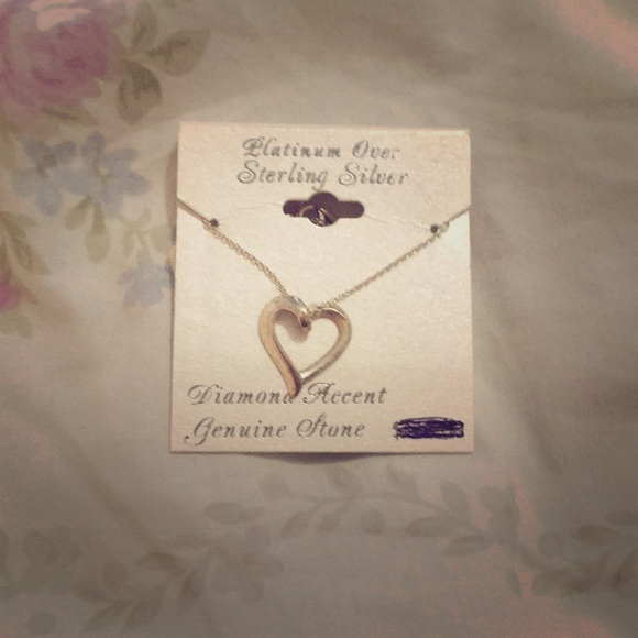 Jewelry - Engraved necklace platinum cover sterling silver